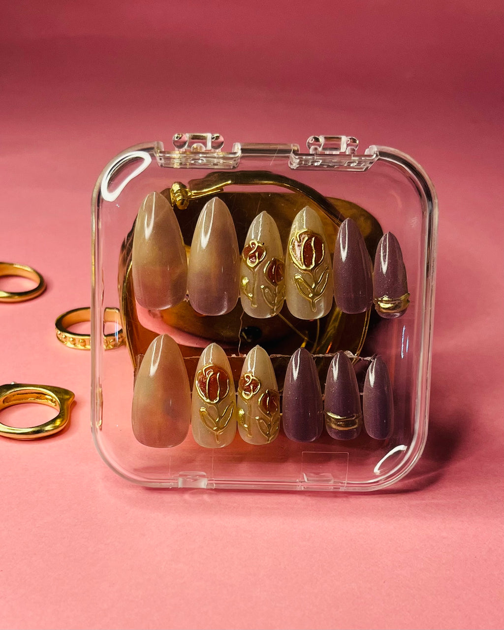 Rose Gold Cat-eye Tulip Garden