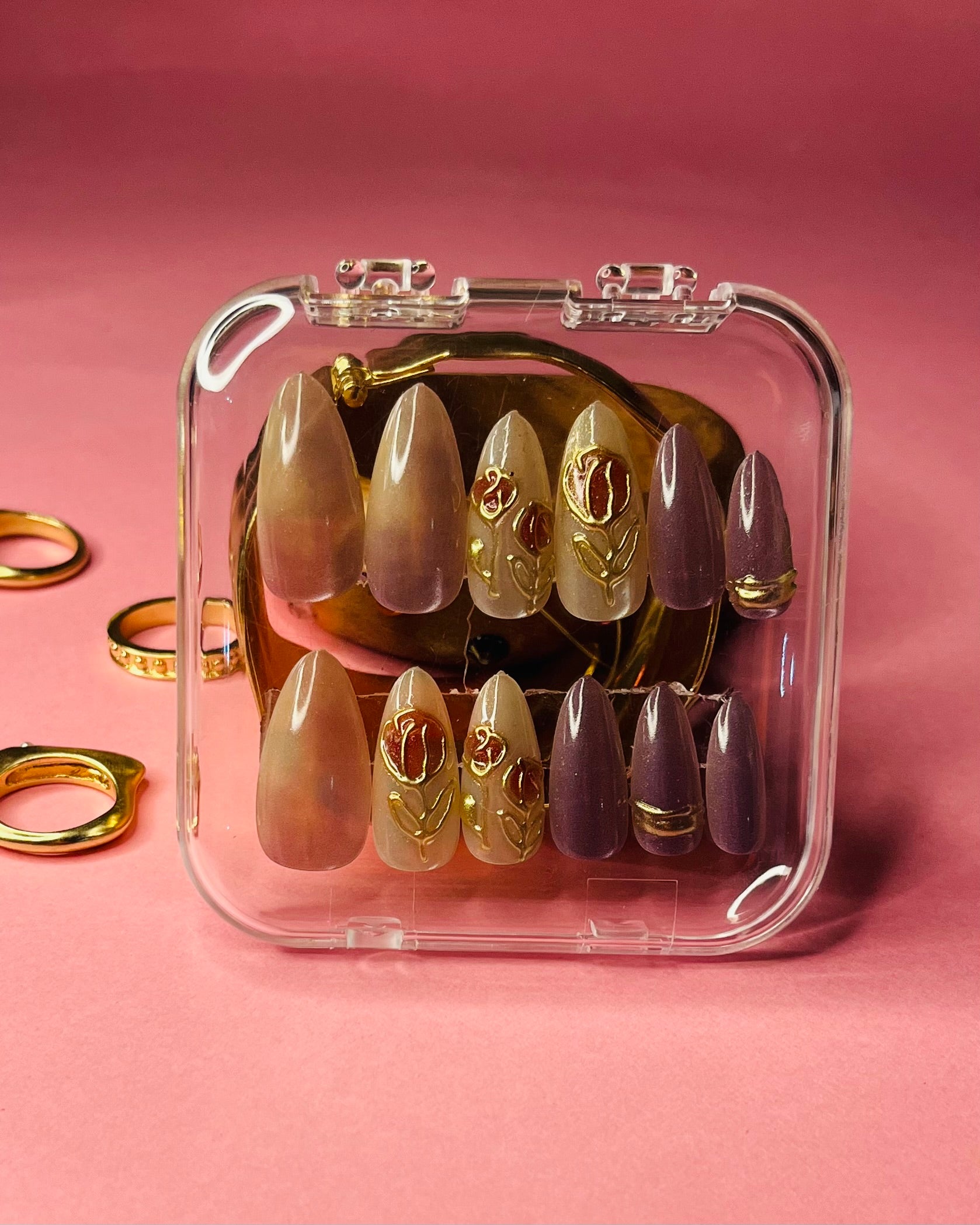 Rose Gold Cat-eye Tulip Garden