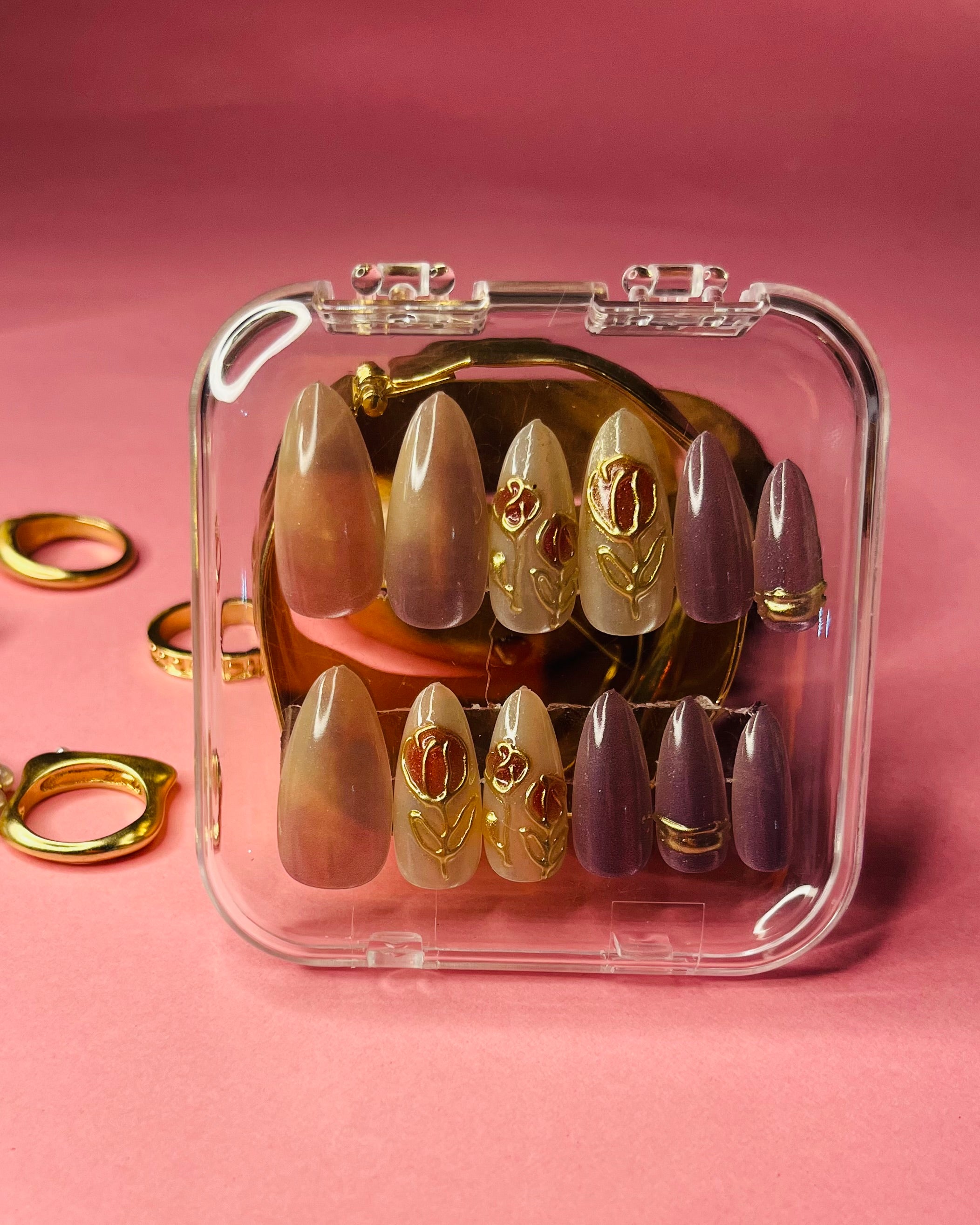 Rose Gold Cat-eye Tulip Garden