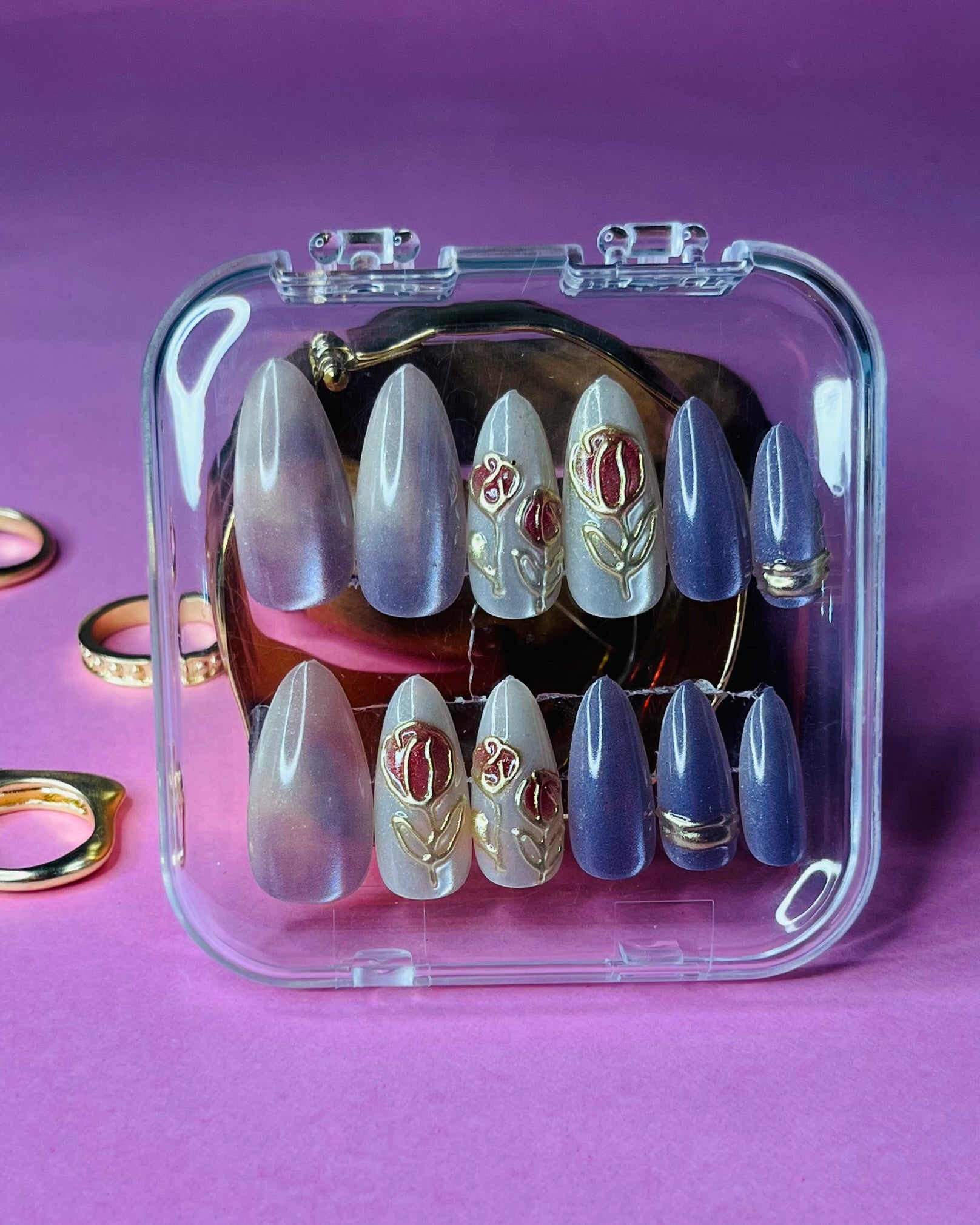 Rose Gold Cat-eye Tulip Garden