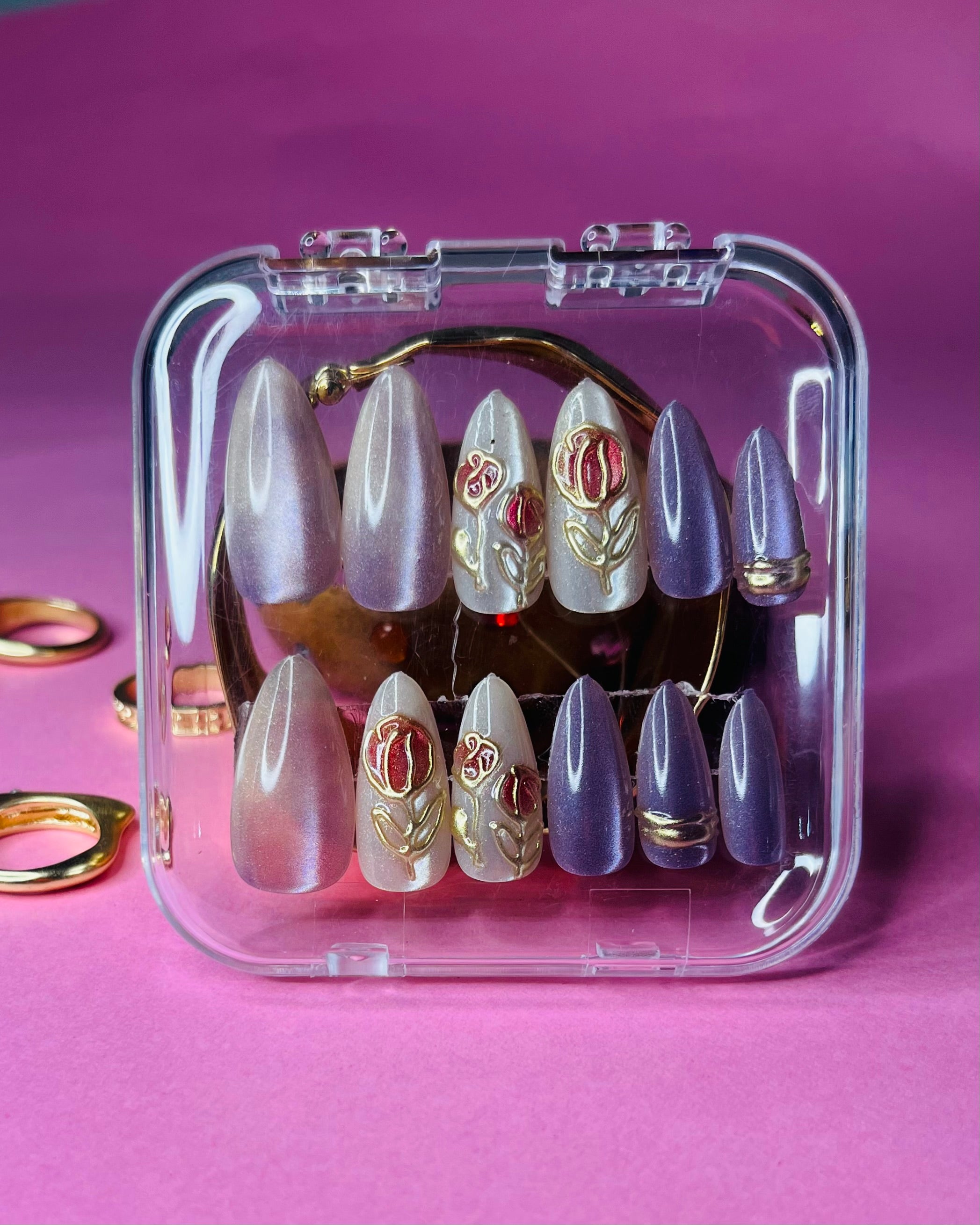 Rose Gold Cat-eye Tulip Garden